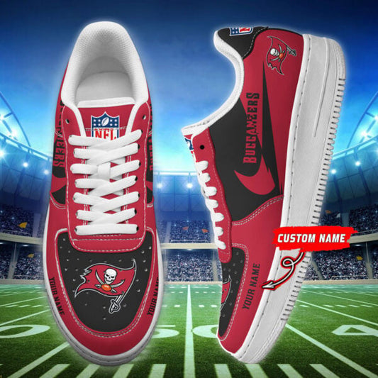 LIMITED EDITION - NEW CUSTOMIZED NFL10 TBB TAMPA BAY BUCCANEERS AF1 SNEAKERS