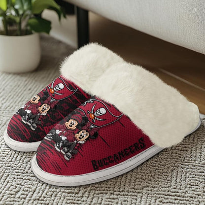 LIMITED EDITION - NEW CUSTOMIZED NFL10 TBB TAMPA BAY BUCCANEERS COTTON SLIPPERS