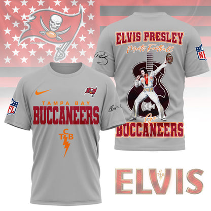 LIMITED EDITION - NEW CUSTOMIZED NFL10 TBB TAMPA BAY BUCCANEERS X ELVIS PRESLEY FAN 3D SHIRT