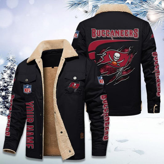 LIMITED EDITION - NEW CUSTOMIZED NFL10 TBB TAMPA BAY BUCCANEERS FLEECE JACKET