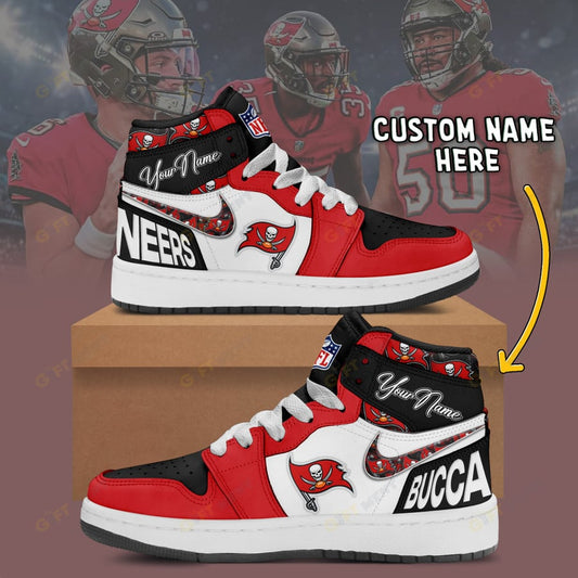 LIMITED EDITION - NEW CUSTOMIZED NFL10 TBB TAMPA BAY BUCCANEERS AIR JORDAN 1
