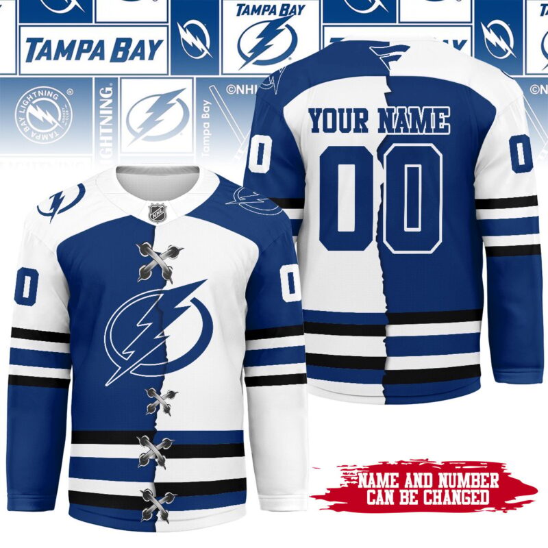 LIMITED EDITION - NEW CUSTOMIZED NHL12 TB LIGHTNING UNISEX HOCKEY JERSEY