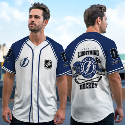 LIMITED EDITION - NEW CUSTOMIZED NHL12 TB LIGHTNING BASEBALL JERSEY