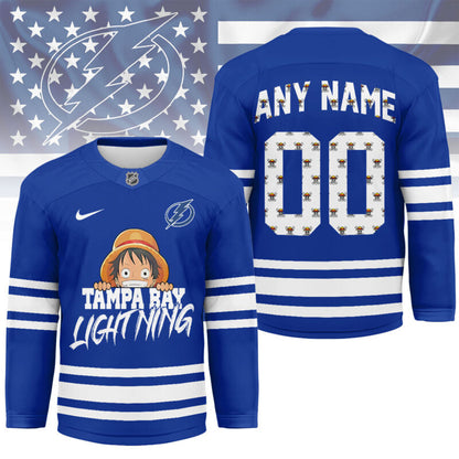 LIMITED EDITION - NEW CUSTOMIZED NHL12 TB LIGHTNING UNISEX HOCKEY JERSEY