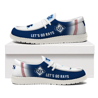 LIMITED EDITION - NEW CUSTOMIZED MLB21 TB RAYS LOAFER SHOES