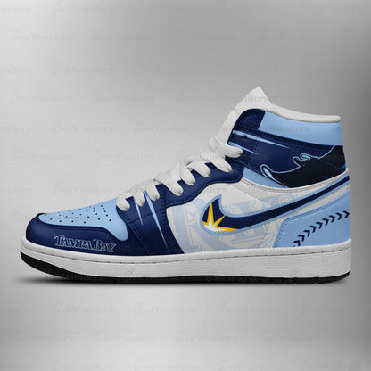 LIMITED EDITION - NEW CUSTOMIZED MLB21 TB RAYS AIR JORDAN SNEAKERS