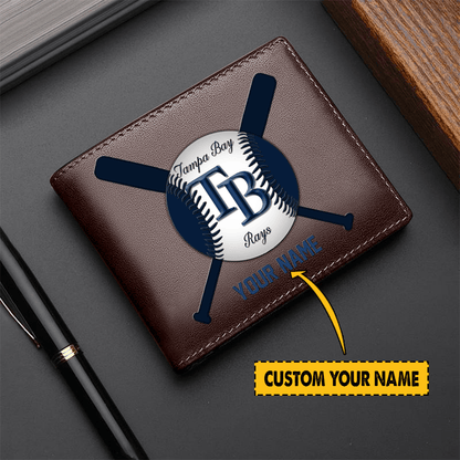 LIMITED EDITION - NEW CUSTOMIZED MLB21 TB RAYS LEATHER WALLET