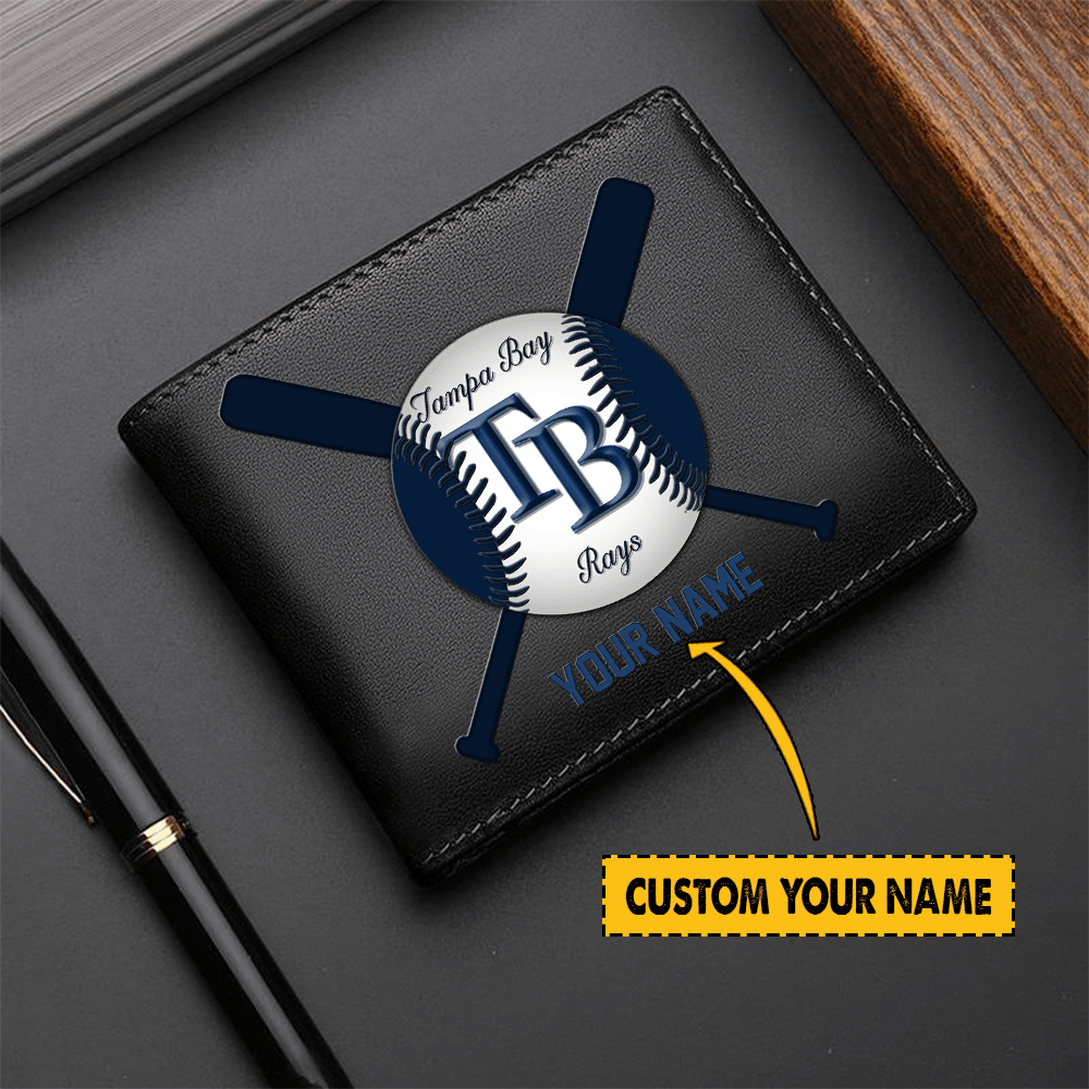 LIMITED EDITION - NEW CUSTOMIZED MLB21 TB RAYS LEATHER WALLET