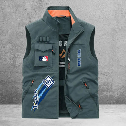 LIMITED EDITION - NEW CUSTOMIZED MLB21 TBR TAMPA BAY RAYS SLEEVELESS VEST