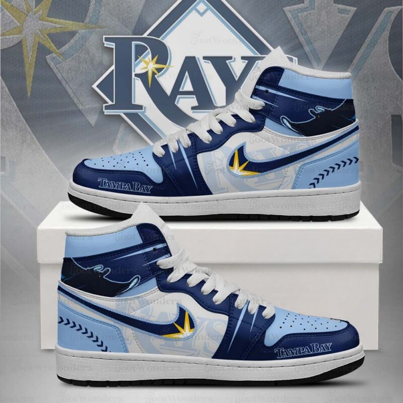 LIMITED EDITION - NEW CUSTOMIZED MLB21 TB RAYS AIR JORDAN SNEAKERS