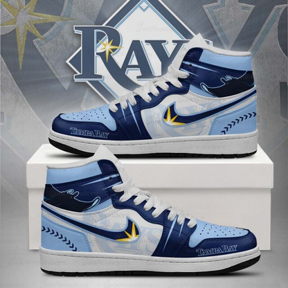LIMITED EDITION - NEW CUSTOMIZED MLB21 TB RAYS AIR JORDAN SNEAKERS