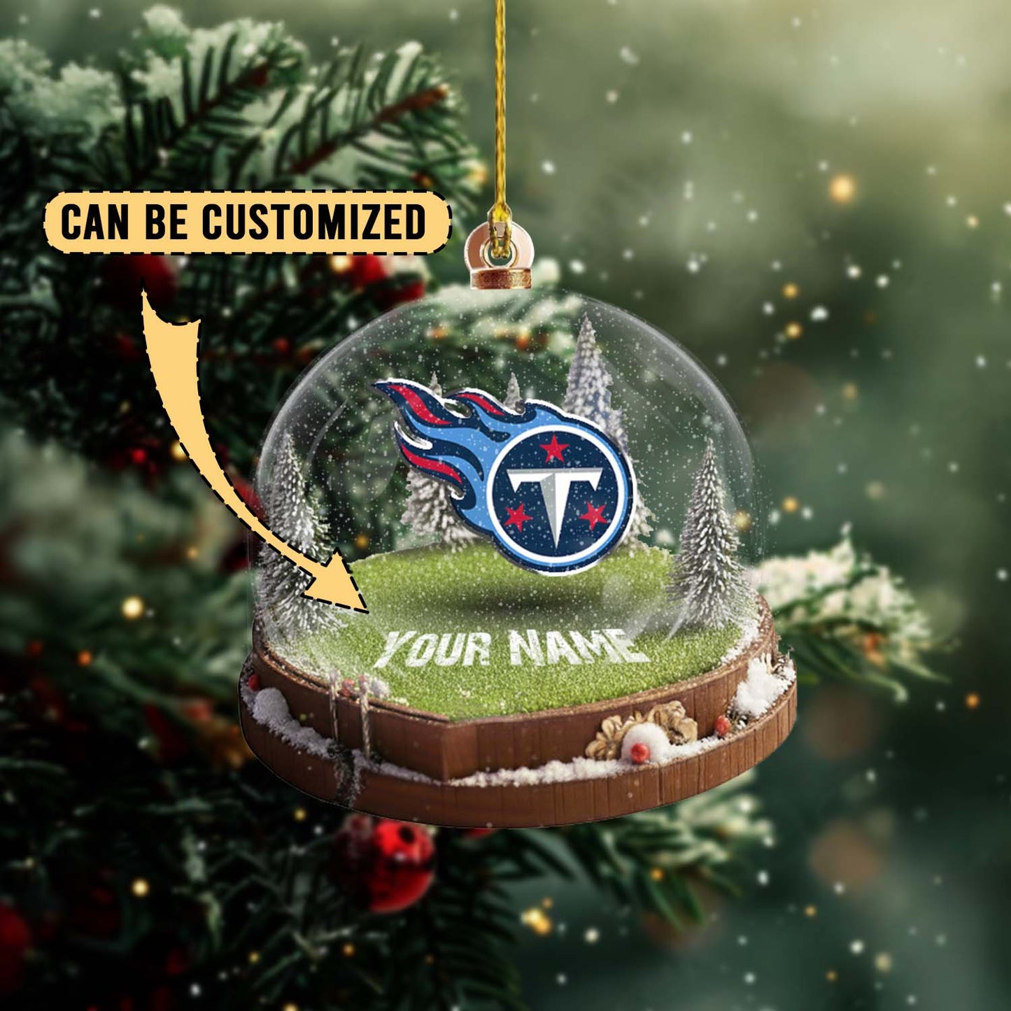 LIMITED EDITION - NEW CUSTOMIZED NFL31 TST TENNESSEE TITANS ACRYLIC ORNAMENT
