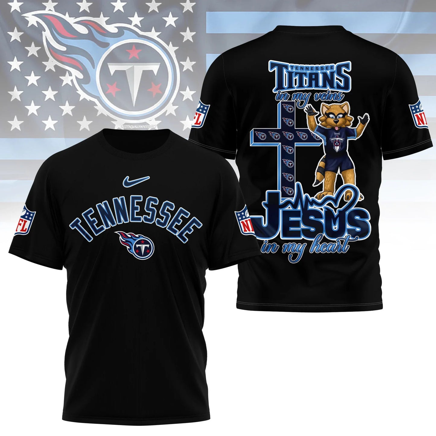 LIMITED EDITION - NEW CUSTOMIZED NFL31 TST TENNESSEE TITANS T-SHIRT | MULTIPLE COLORS AVAILABLE