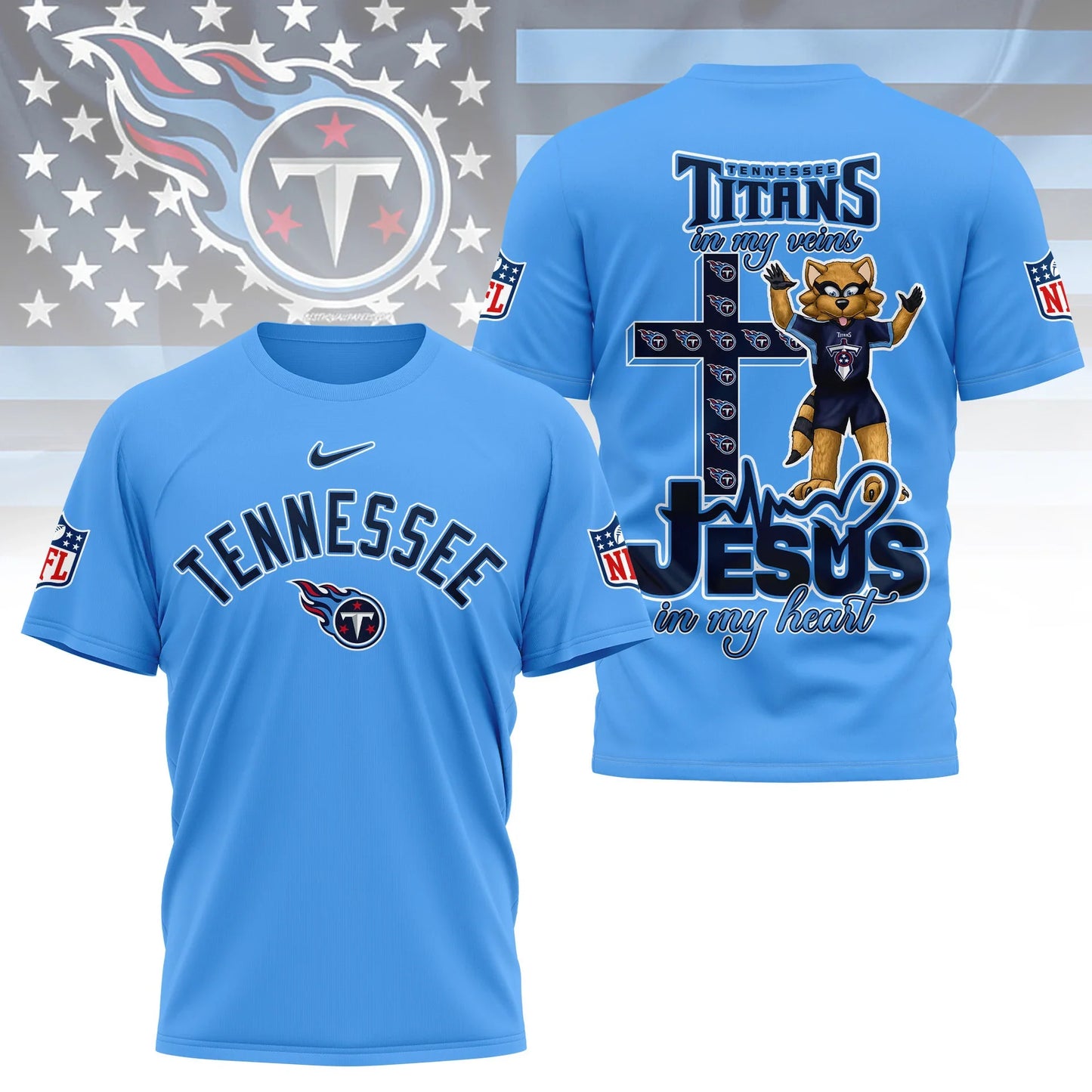 LIMITED EDITION - NEW CUSTOMIZED NFL31 TST TENNESSEE TITANS T-SHIRT | MULTIPLE COLORS AVAILABLE