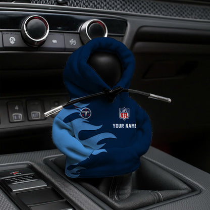 LIMITED EDITION - NEW CUSTOMIZED NFL31 TST TENNESSEE TITANS CAR HOODIE SHIFT KNOB COVER