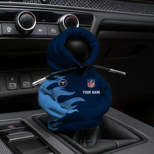LIMITED EDITION - NEW CUSTOMIZED NFL31 TST TENNESSEE TITANS CAR HOODIE SHIFT KNOB COVER