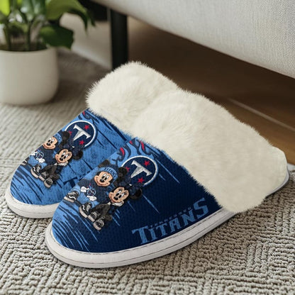 LIMITED EDITION - NEW CUSTOMIZED NFL31 TST TENNESSEE TITANS COTTON SLIPPERS