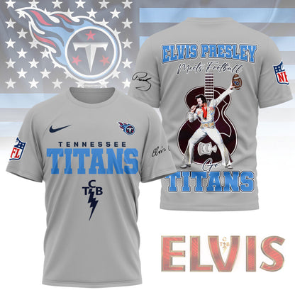LIMITED EDITION - NEW CUSTOMIZED NFL31 TST TENNESSEE TITANS X ELVIS PRESLEY FAN 3D SHIRT