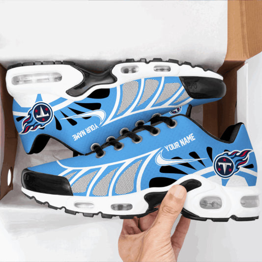 LIMITED EDITION - NEW CUSTOMIZED NFL31 TST TENNESSEE TITANS UNISEX AIR MAX PLUS SNEAKERS
