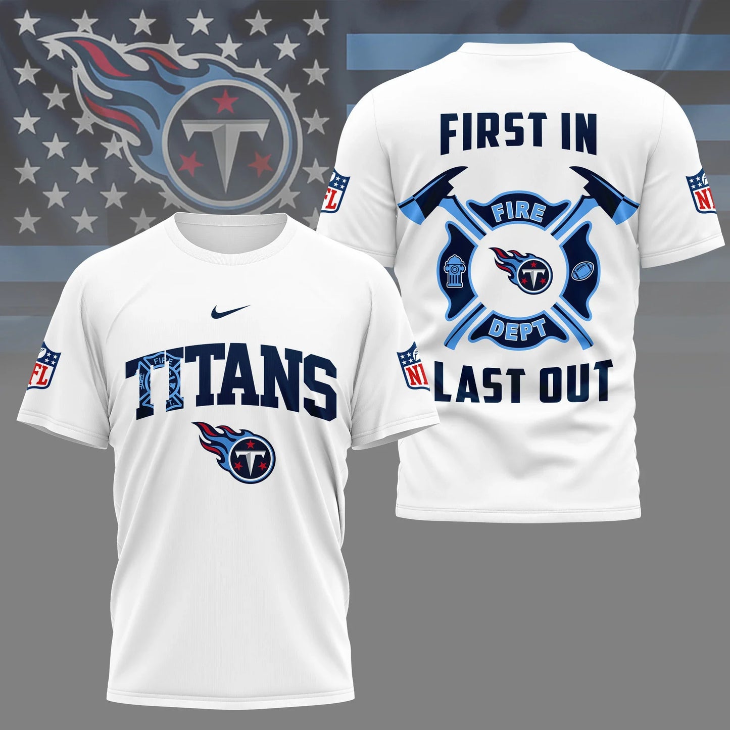 LIMITED EDITION - NEW CUSTOMIZED NFL31 TST TENNESSEE TITANS T-SHIRT | MULTIPLE COLORS AVAILABLE