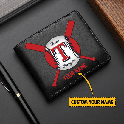 LIMITED EDITION - NEW CUSTOMIZED MLB08 TX RANGERS LEATHER WALLET