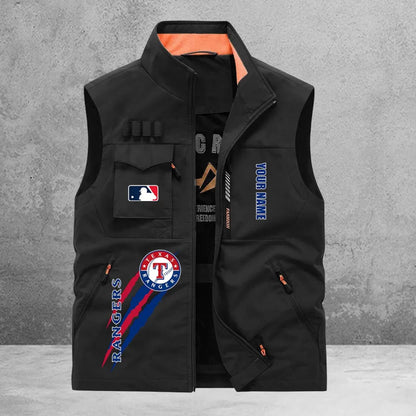 LIMITED EDITION - NEW CUSTOMIZED MLB08 TRS TEXAS RANGERS SLEEVELESS VEST