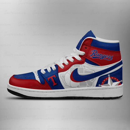 LIMITED EDITION - NEW CUSTOMIZED MLB08 TX RANGERS AIR JORDAN SNEAKERS