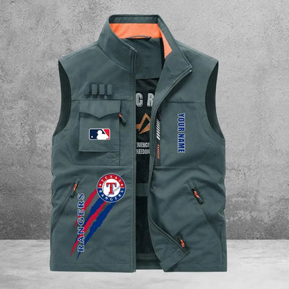 LIMITED EDITION - NEW CUSTOMIZED MLB08 TRS TEXAS RANGERS SLEEVELESS VEST