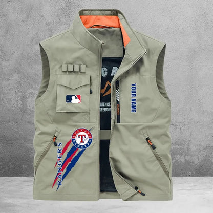 LIMITED EDITION - NEW CUSTOMIZED MLB08 TRS TEXAS RANGERS SLEEVELESS VEST