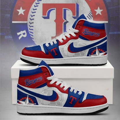 LIMITED EDITION - NEW CUSTOMIZED MLB08 TX RANGERS AIR JORDAN SNEAKERS