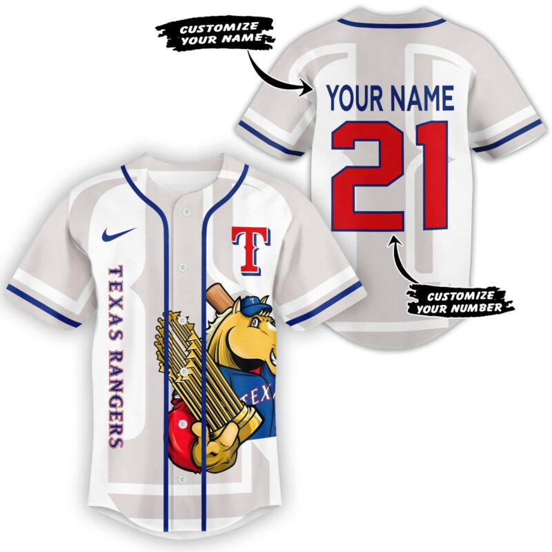 LIMITED EDITION - NEW CUSTOMIZED MLB08 TX RANGERS BASEBALL JERSEY