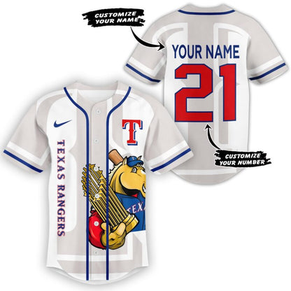 LIMITED EDITION - NEW CUSTOMIZED MLB08 TX RANGERS BASEBALL JERSEY
