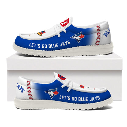 LIMITED EDITION - NEW CUSTOMIZED MLB12 TR BLUE JAYS LOAFER SHOES