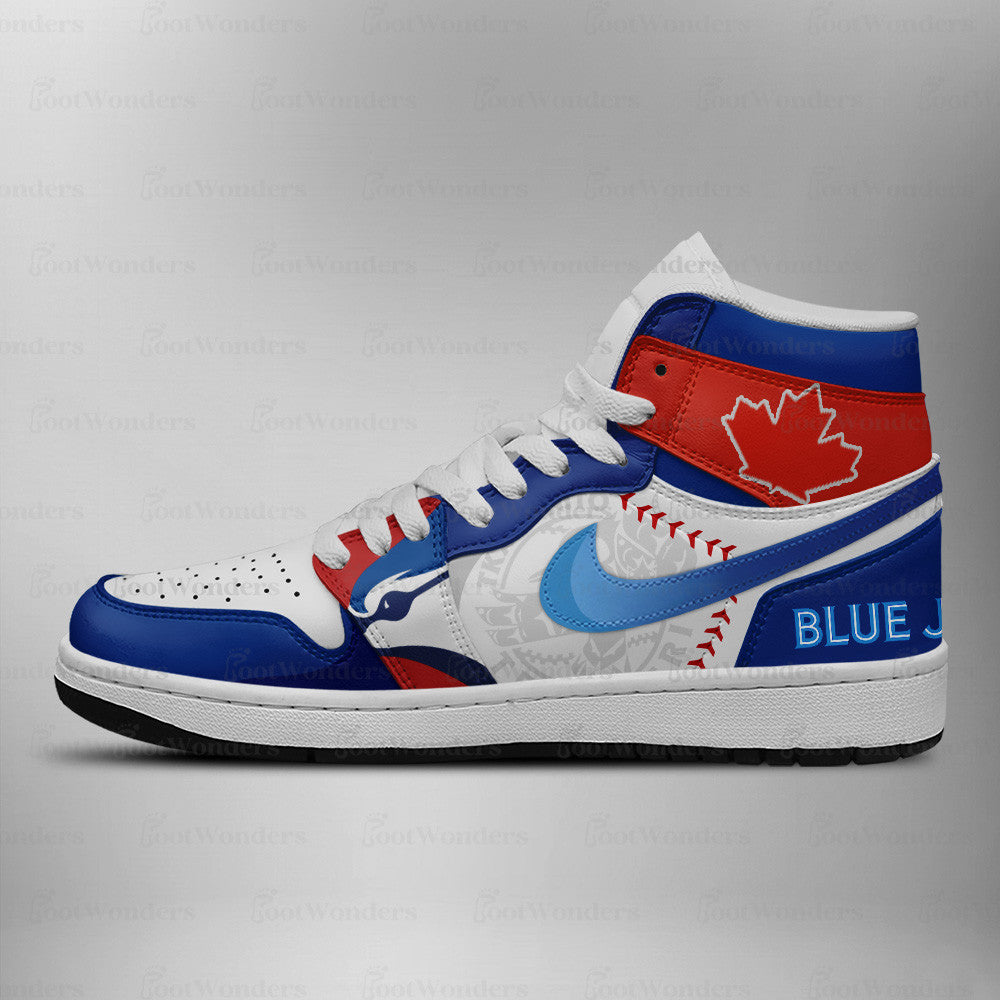 LIMITED EDITION - NEW CUSTOMIZED MLB12 TR BLUE JAYS AIR JORDAN SNEAKERS