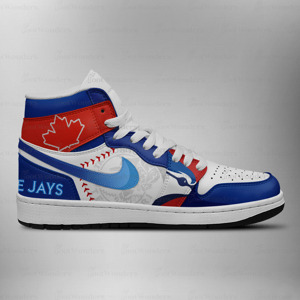 LIMITED EDITION - NEW CUSTOMIZED MLB12 TR BLUE JAYS AIR JORDAN SNEAKERS