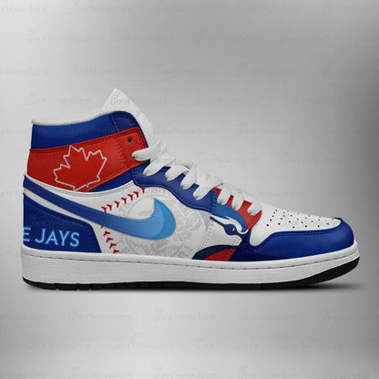 LIMITED EDITION - NEW CUSTOMIZED MLB12 TR BLUE JAYS AIR JORDAN SNEAKERS