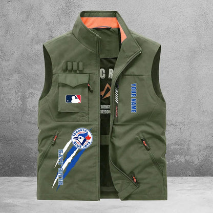 LIMITED EDITION - NEW CUSTOMIZED MLB12 TBJ TORONTO BLUE JAYS SLEEVELESS VEST