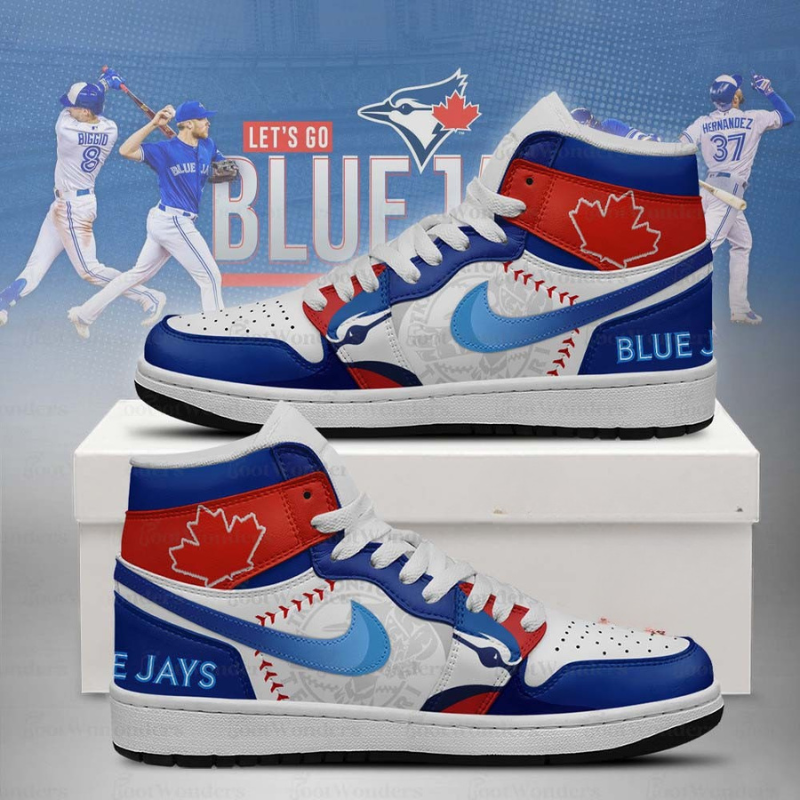 LIMITED EDITION - NEW CUSTOMIZED MLB12 TR BLUE JAYS AIR JORDAN SNEAKERS