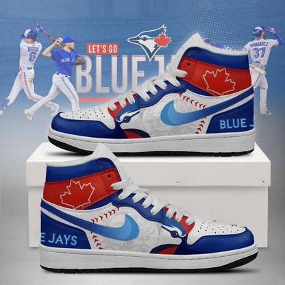 LIMITED EDITION - NEW CUSTOMIZED MLB12 TR BLUE JAYS AIR JORDAN SNEAKERS