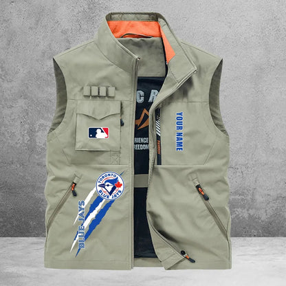 LIMITED EDITION - NEW CUSTOMIZED MLB12 TBJ TORONTO BLUE JAYS SLEEVELESS VEST