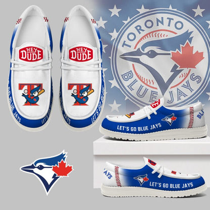 LIMITED EDITION - NEW CUSTOMIZED MLB12 TR BLUE JAYS LOAFER SHOES