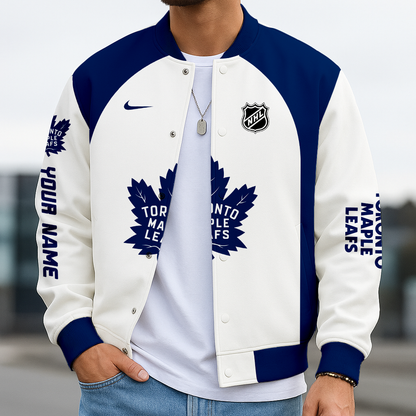 LIMITED EDITION - NEW CUSTOMIZED NHL23 TML TORONTO MAPLE LEAFS BASEBALL JACKET
