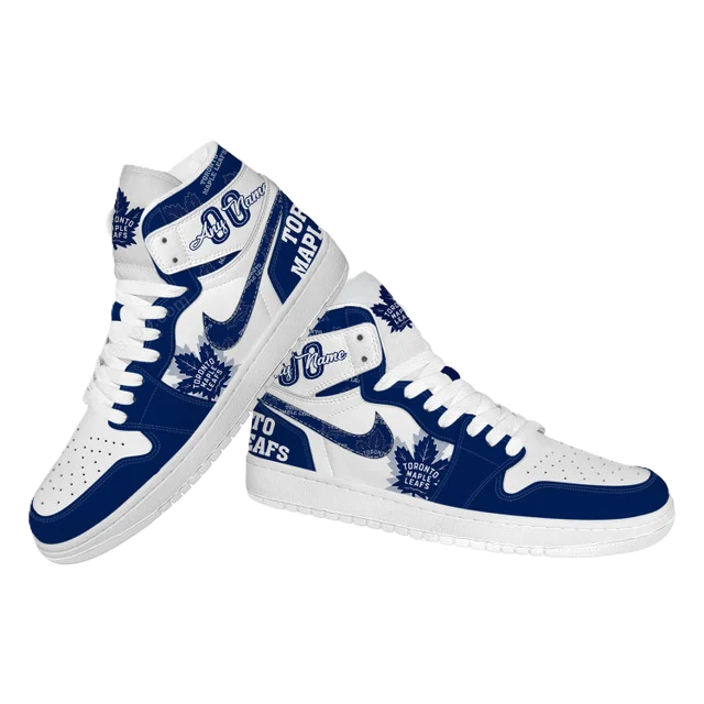 LIMITED EDITION - NEW CUSTOMIZED NHL23 TM LEAFS AIR JORDAN SNEAKERS