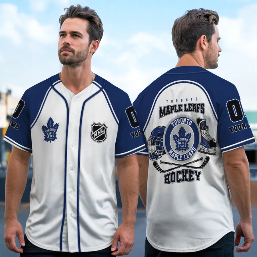 LIMITED EDITION - NEW CUSTOMIZED NHL23 TM LEAFS BASEBALL JERSEY