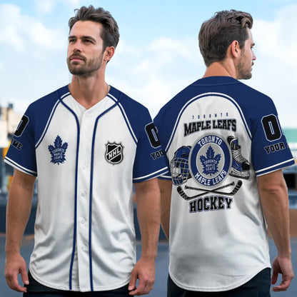 LIMITED EDITION - NEW CUSTOMIZED NHL23 TM LEAFS BASEBALL JERSEY