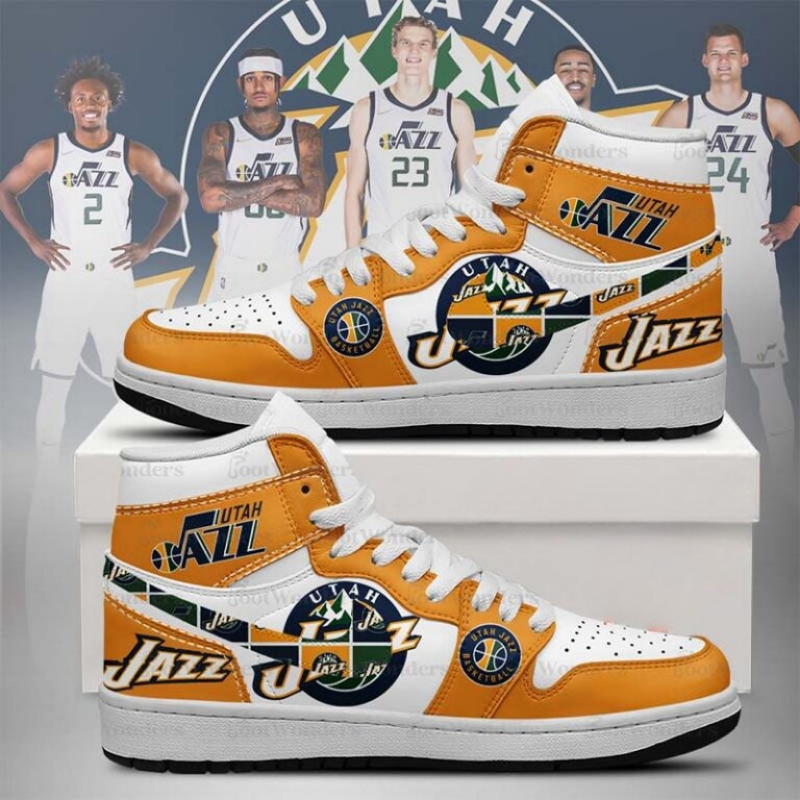 LIMITED EDITION - NEW CUSTOMIZED NBA29 UT JAZZ AIR JORDAN SNEAKERS