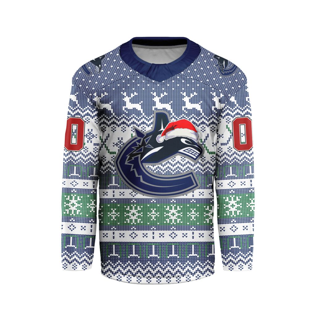 LIMITED EDITION - NEW CUSTOMIZED NHL19 VCC VANCOUVER CANUCKS LONG SLEEVED T-SHIRT
