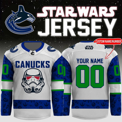 LIMITED EDITION - NEW CUSTOMIZED NHL19 VC CANUCKS UNISEX HOCKEY JERSEY