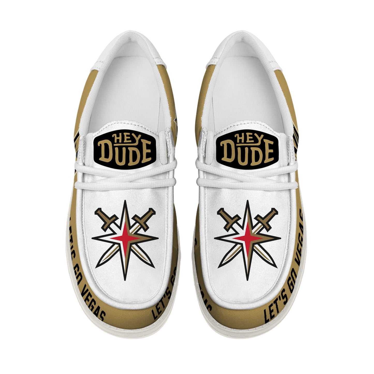 LIMITED EDITION - NEW CUSTOMIZED NHL04 VGK VEGAS GOLDEN KNIGHTS LOAFER SHOES