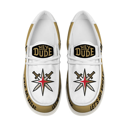 LIMITED EDITION - NEW CUSTOMIZED NHL04 VGK VEGAS GOLDEN KNIGHTS LOAFER SHOES